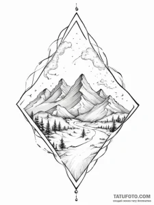 Tattoo sketch sky - эскиз тату (№1757264456_0, 07.09.2025 17:00) — Tatufoto.com