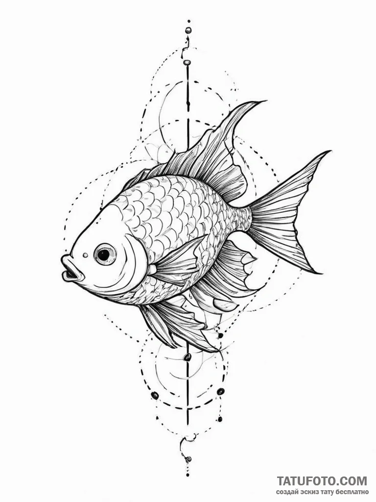 Tattoo sketch moonfish, tattoo sketch design,... - эскиз тату (№1757265437_0, 07.09.2025 17:17) — Tatufoto.com