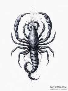 Tattoo sketch скорпион, concept art for tatto... - эскиз тату (№1757272862_0, 07.09.2025 19:21) — Tatufoto.com