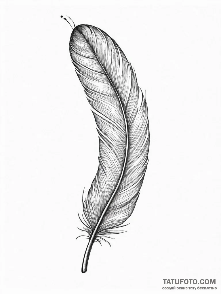 Tattoo sketch air with a feather, tattoo line... - эскиз тату (№1757273875_0, 07.09.2025 19:37) — Tatufoto.com