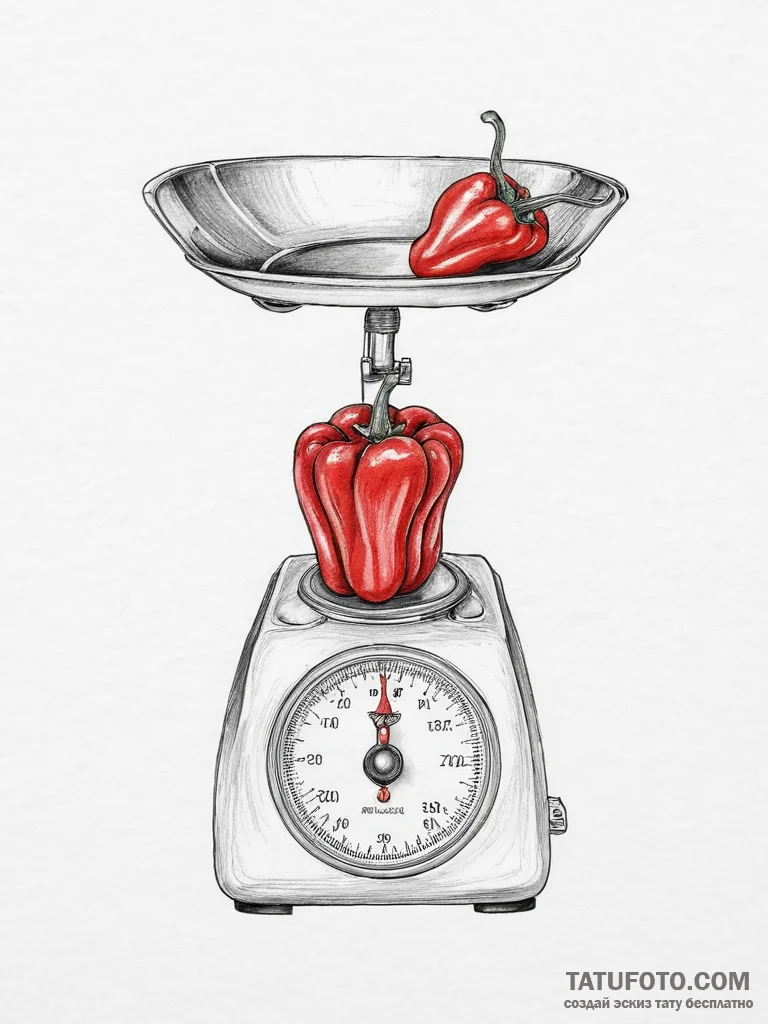 Tattoo sketch kitchen scale, artistic tattoo... - эскиз тату (№1757275467_0, 07.09.2025 20:04) — Tatufoto.com