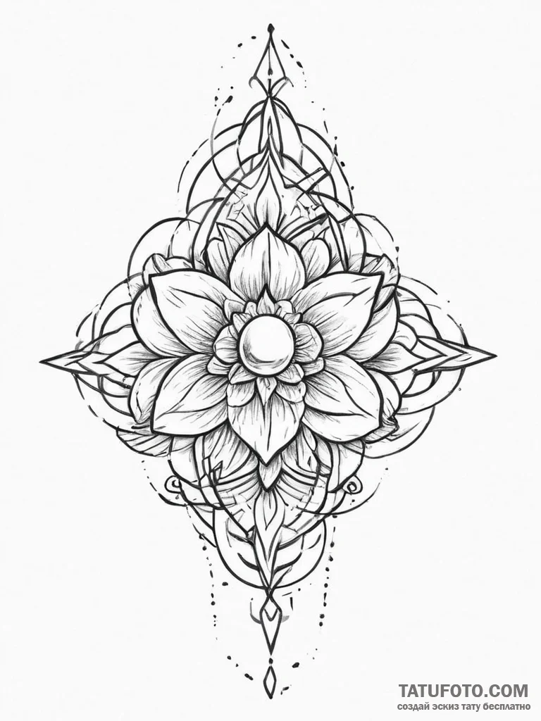 Tattoo sketch a symbolic idea - эскиз тату (№1757276681_0, 07.09.2025 20:24) — Tatufoto.com