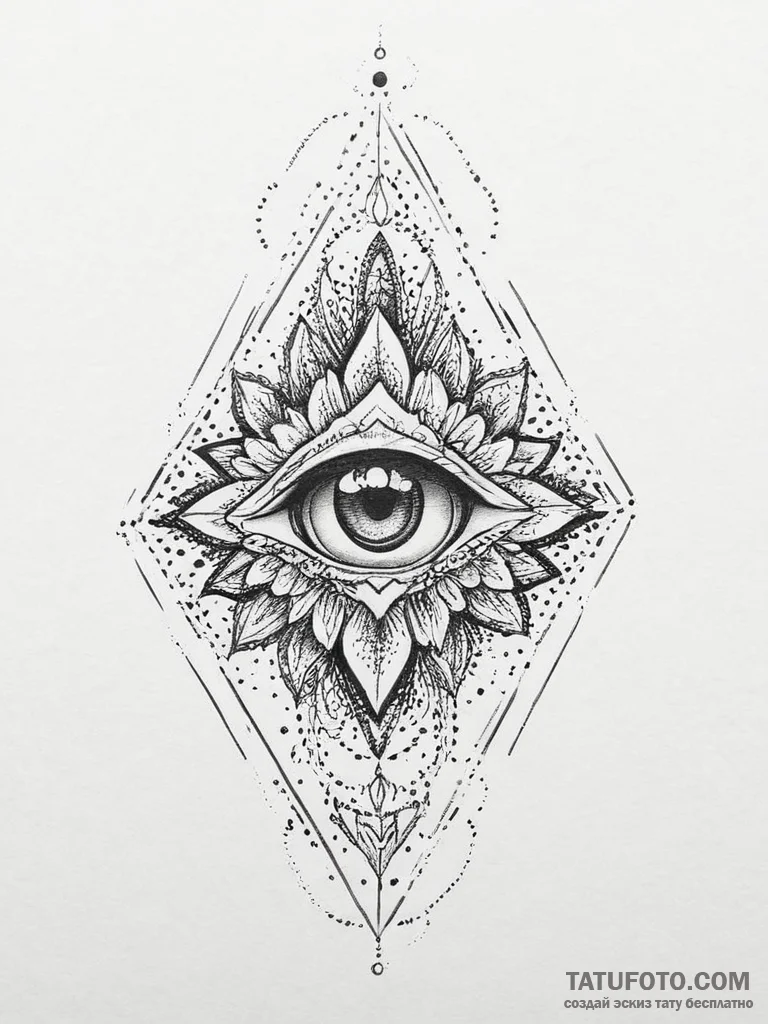 Tattoo sketch mystical entity, tattoo sketch... - эскиз тату (№1757277081_0, 07.09.2025 20:31) — Tatufoto.com