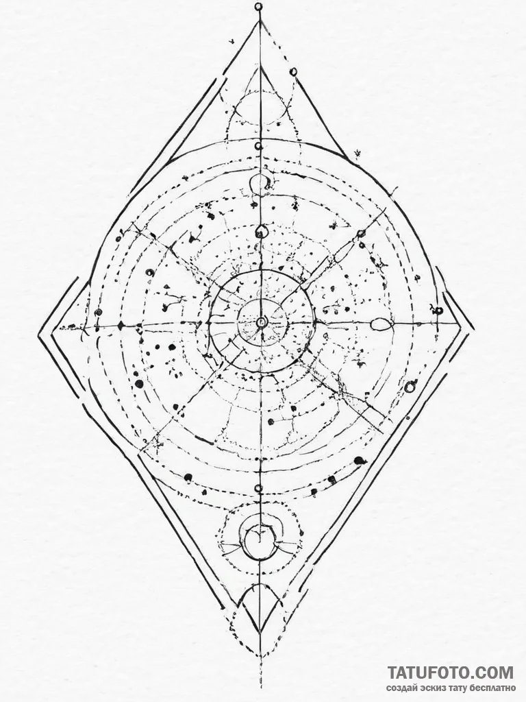 Tattoo sketch celestial map, tattoo drawing o... - эскиз тату (№1757277872_0, 07.09.2025 20:44) — Tatufoto.com