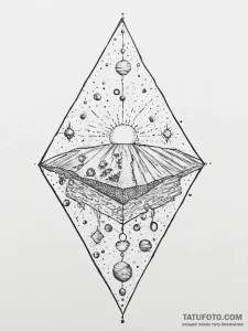 Tattoo sketch cosmic world, artistic tattoo s... - эскиз тату (№1757278073_0, 07.09.2025 20:47) — Tatufoto.com