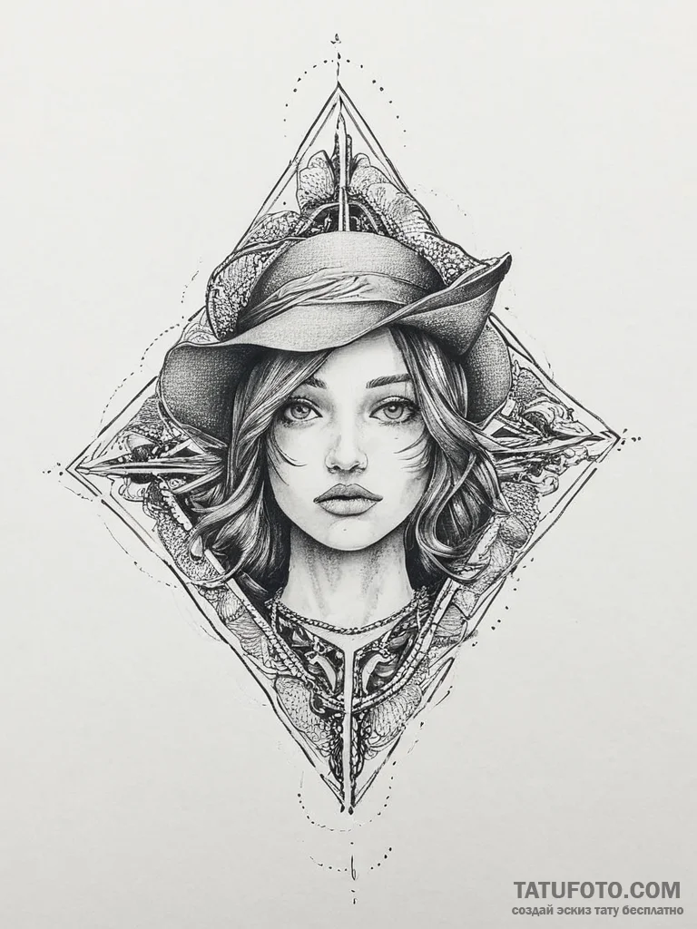 Tattoo sketch elusive rogue, concept art for... - эскиз тату (№1757278272_0, 07.09.2025 20:51) — Tatufoto.com