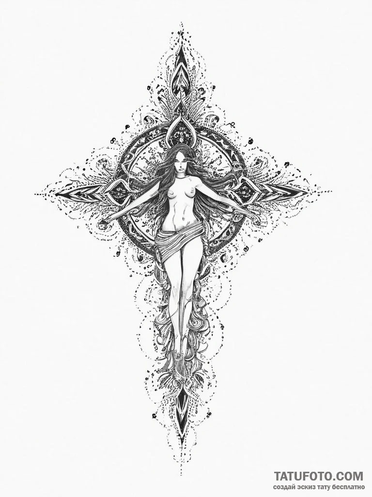 Tattoo sketch holy narrative, tattoo drawing... - эскиз тату (№1757279880_0, 07.09.2025 21:18) — Tatufoto.com
