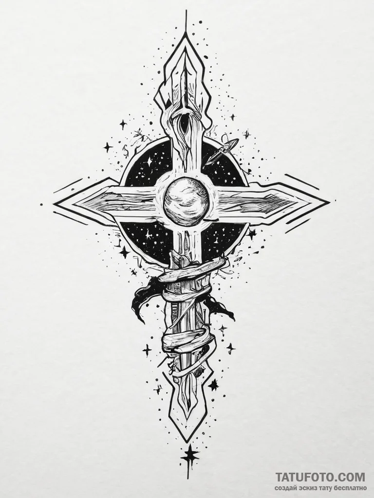 Tattoo sketch milky way galaxy, tattoo flash... - эскиз тату (№1757284280_0, 07.09.2025 22:31) — Tatufoto.com