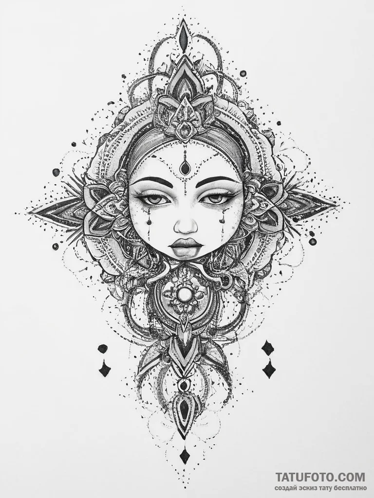 Tattoo sketch holy self, artistic tattoo sket... - эскиз тату (№1757284883_0, 07.09.2025 22:41) — Tatufoto.com