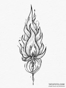 Tattoo sketch flame - эскиз тату (№1757285298_0, 07.09.2025 22:48) — Tatufoto.com