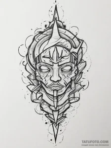 Tattoo sketch beige, concept art for tattoo,... - эскиз тату (№1757286295_0, 07.09.2025 23:04) — Tatufoto.com