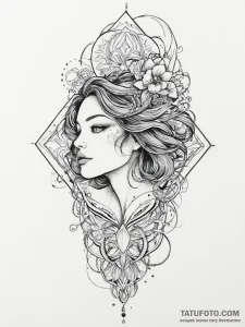 Tattoo sketch universe, ink illustration for... - эскиз тату (№1757287096_0, 07.09.2025 23:18) — Tatufoto.com
