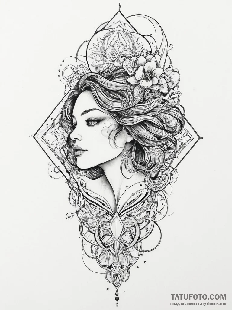 Tattoo sketch universe, ink illustration for... - эскиз тату (№1757287096_0, 07.09.2025 23:18) — Tatufoto.com
