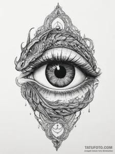 Tattoo sketch basilisk eye, artistic tattoo s... - эскиз тату (№1757289498_0, 07.09.2025 23:58) — Tatufoto.com