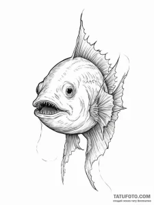Tattoo sketch anglerfish - эскиз тату (№1757289897_0, 08.09.2025 00:04) — Tatufoto.com