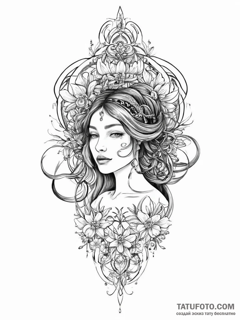 Tattoo sketch spiritual canvas, tattoo flash... - эскиз тату (№1757290107_0, 08.09.2025 00:08) — Tatufoto.com