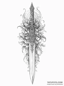 Tattoo sketch dagger - эскиз тату (№1757290504_0, 08.09.2025 00:15) — Tatufoto.com