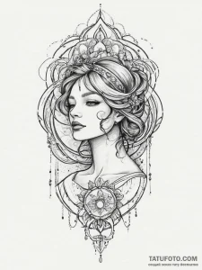 Tattoo sketch cosmic self, tattoo flash sheet... - эскиз тату (№1757293125_0, 08.09.2025 00:58) — Tatufoto.com