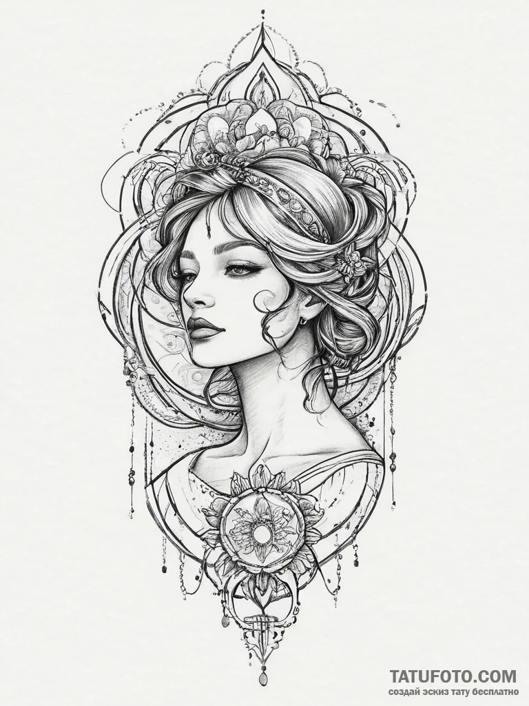 Tattoo sketch cosmic self, tattoo flash sheet... - эскиз тату (№1757293125_0, 08.09.2025 00:58) — Tatufoto.com