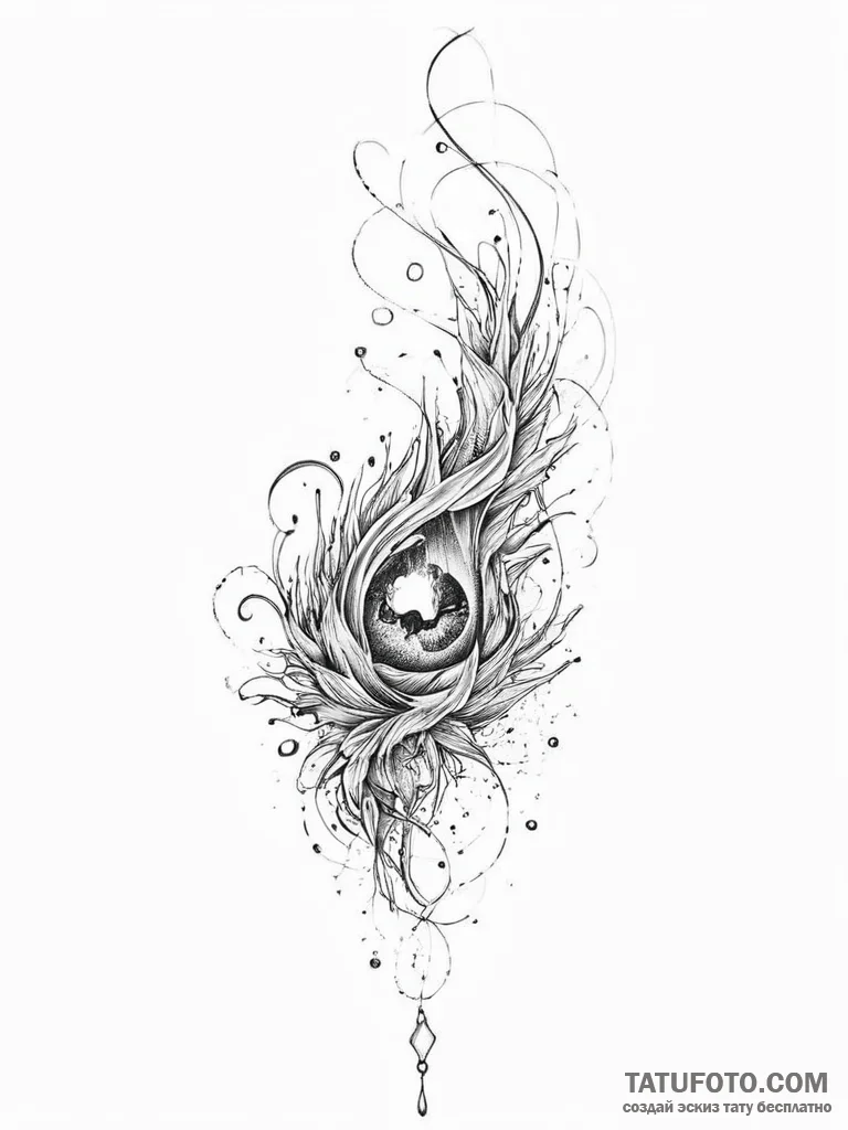 Tattoo sketch will-o'-the-wisp leading, artis... - эскиз тату (№1757307824_0, 08.09.2025 05:03) — Tatufoto.com