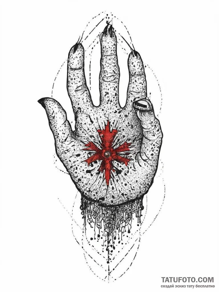 Tattoo sketch blessed creation, concept art f... - эскиз тату (№1757337377_0, 08.09.2025 13:16) — Tatufoto.com