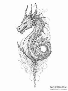 Tattoo sketch norse dragon, tattoo drawing ou... - эскиз тату (№1757338364_0, 08.09.2025 13:32) — Tatufoto.com