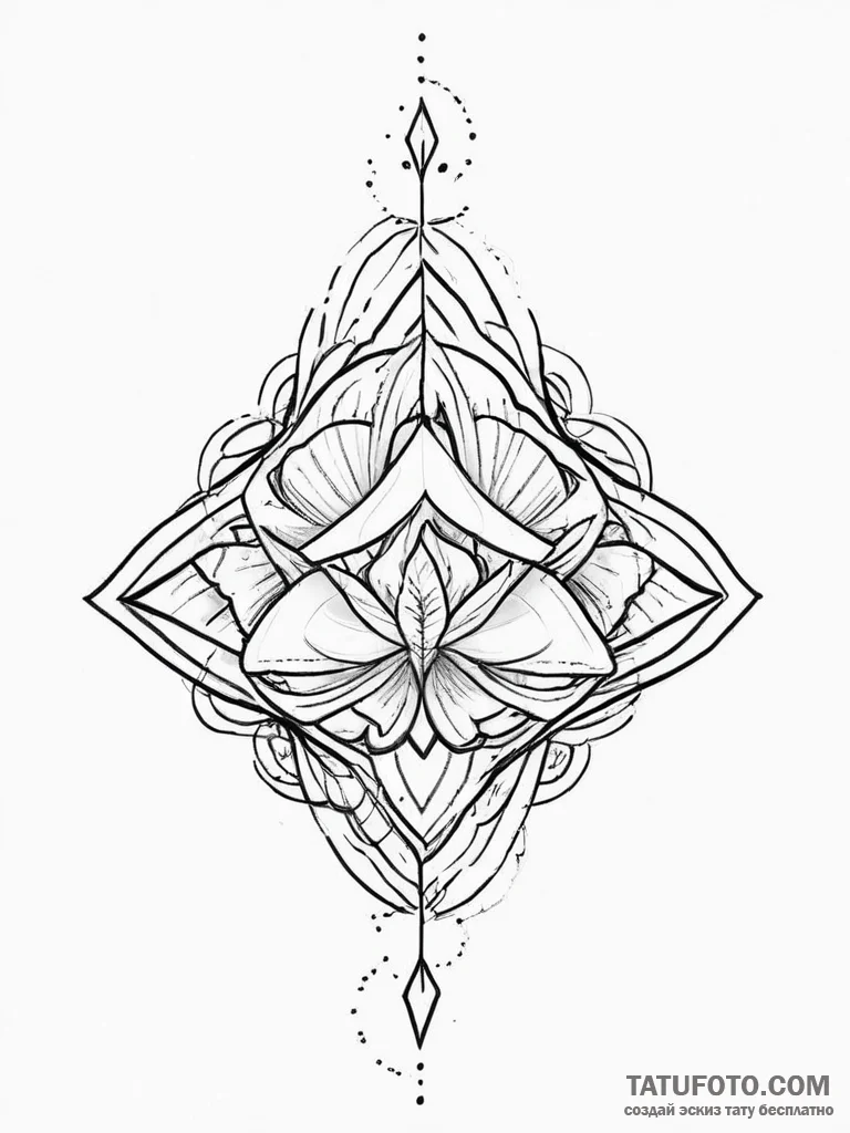 Tattoo sketch a symbolic object - эскиз тату (№1757340919_0, 08.09.2025 14:15) — Tatufoto.com