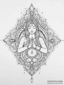 Tattoo sketch sacred soul - эскиз тату (№1757341112_0, 08.09.2025 14:18) — Tatufoto.com