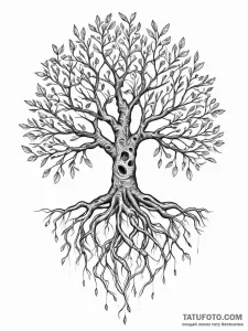 Tattoo sketch узор в виде корней дерева, tatt... - эскиз тату (№1757342900_0, 08.09.2025 14:48) — Tatufoto.com