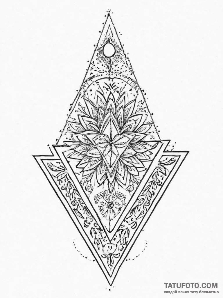 Tattoo sketch slavic embroidery pattern with... - эскиз тату (№1757344910_0, 08.09.2025 15:21) — Tatufoto.com