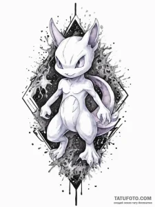 Tattoo sketch pokemon mewtwo, tattoo drawing... - эскиз тату (№1757346107_0, 08.09.2025 15:41) — Tatufoto.com