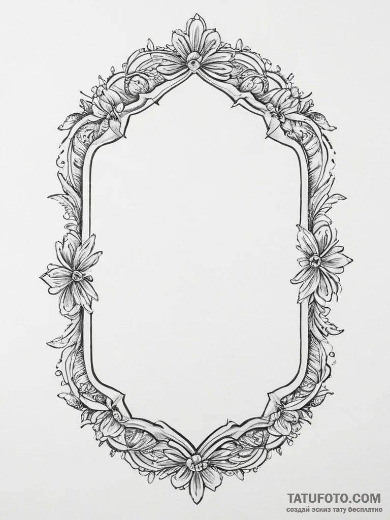 Tattoo sketch vintage mirror tattoo, tattoo f... - эскиз тату (№1757346301_0, 08.09.2025 15:45) — Tatufoto.com