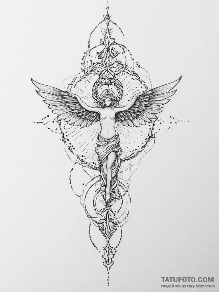 Tattoo sketch holy beginning - эскиз тату (№1757349294_0, 08.09.2025 16:34) — Tatufoto.com
