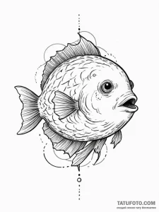 Tattoo sketch blowfish, concept art for tatto... - эскиз тату (№1757350113_0, 08.09.2025 16:48) — Tatufoto.com