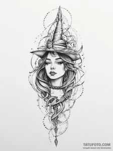 Tattoo sketch mystical narrative, artistic ta... - эскиз тату (№1757353676_0, 08.09.2025 17:47) — Tatufoto.com