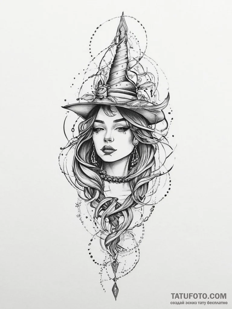 Tattoo sketch mystical narrative, artistic ta... - эскиз тату (№1757353676_0, 08.09.2025 17:47) — Tatufoto.com