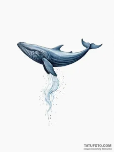 Tattoo sketch blue whale - эскиз тату (№1757354474_0, 08.09.2025 18:01) — Tatufoto.com