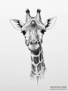 Tattoo sketch giraffe, artistic tattoo sketch... - эскиз тату (№1757355074_0, 08.09.2025 18:11) — Tatufoto.com