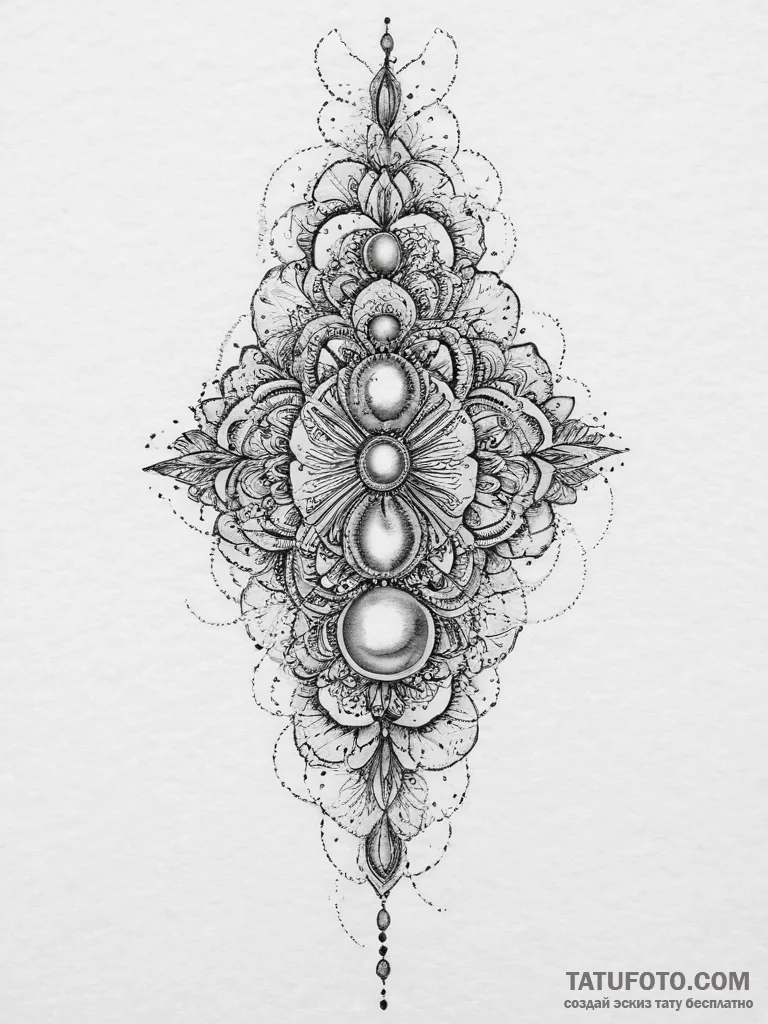 Tattoo sketch pearl string tattoo, tattoo ske... - эскиз тату (№1757355680_0, 08.09.2025 18:21) — Tatufoto.com