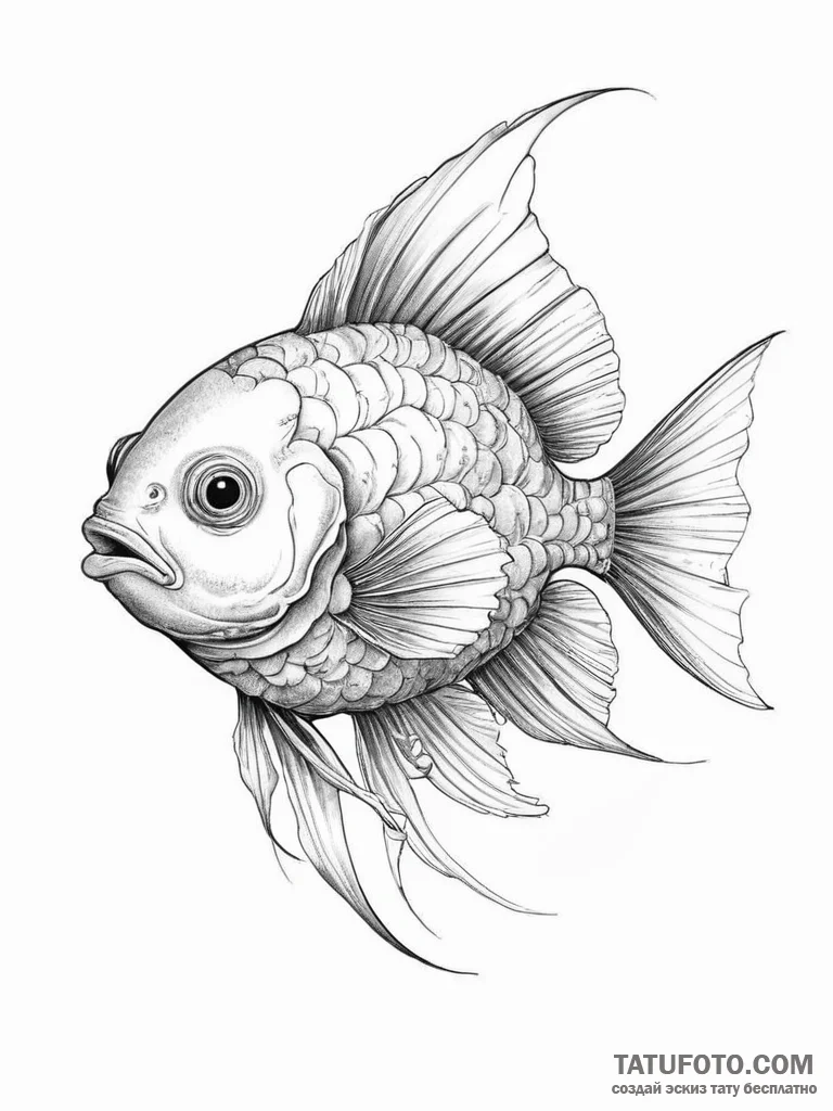 Tattoo sketch lumpfish, concept art for tatto... - эскиз тату (№1757355876_0, 08.09.2025 18:24) — Tatufoto.com