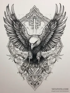 Tattoo sketch hands with an eagle, tattoo dra... - эскиз тату (№1757357077_0, 08.09.2025 18:44) — Tatufoto.com