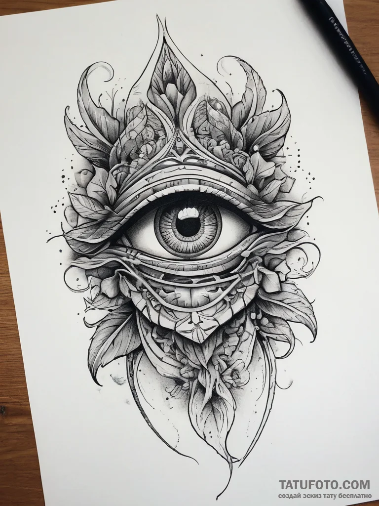 Tattoo sketch cyclops, tattoo line art, on a... - эскиз тату (№1757357879_0, 08.09.2025 18:57) — Tatufoto.com