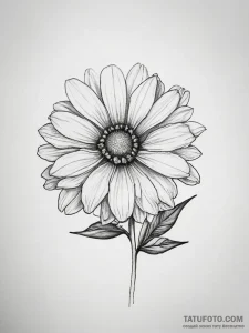 Tattoo sketch coreopsis, artistic tattoo sket... - эскиз тату (№1757358465_0, 08.09.2025 19:07) — Tatufoto.com
