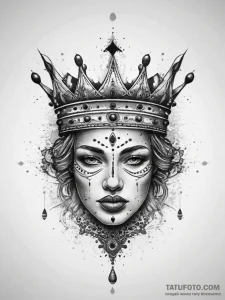 Tattoo sketch crown, tattoo drawing outline,... - эскиз тату (№1757359656_0, 08.09.2025 19:27) — Tatufoto.com