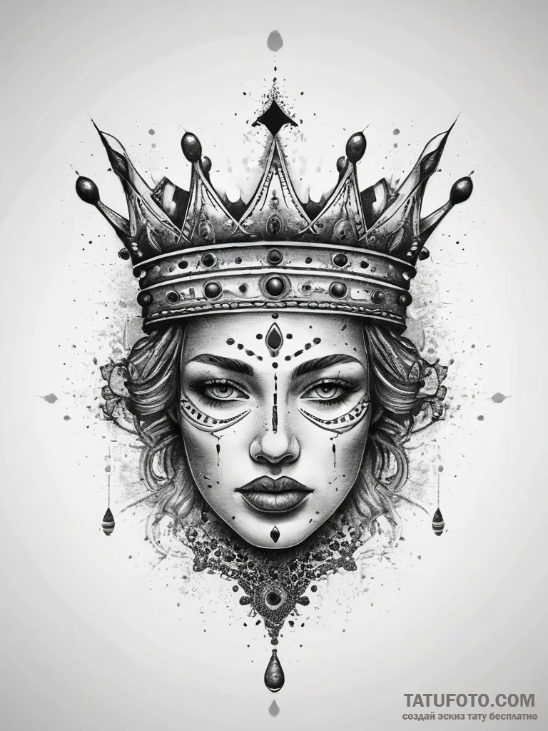 Tattoo sketch crown, tattoo drawing outline,... - эскиз тату (№1757359656_0, 08.09.2025 19:27) — Tatufoto.com