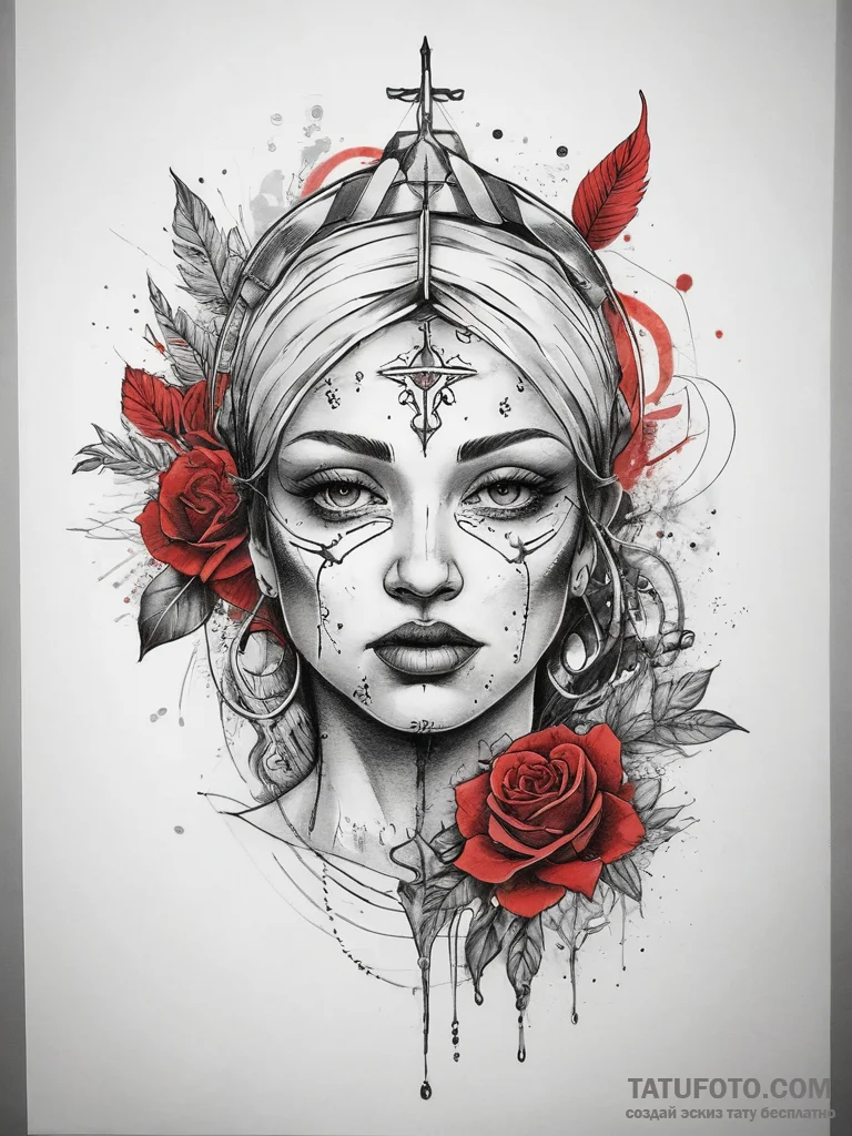 Tattoo sketch blessed pool, tattoo line art,... - эскиз тату (№1757360649_0, 08.09.2025 19:44) — Tatufoto.com