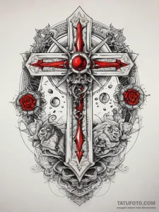 Tattoo sketch cosmic kingdom, concept art for... - эскиз тату (№1757362044_0, 08.09.2025 20:07) — Tatufoto.com
