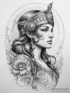 Tattoo sketch greek goddess athena, tattoo sk... - эскиз тату (№1757364029_0, 08.09.2025 20:40) — Tatufoto.com