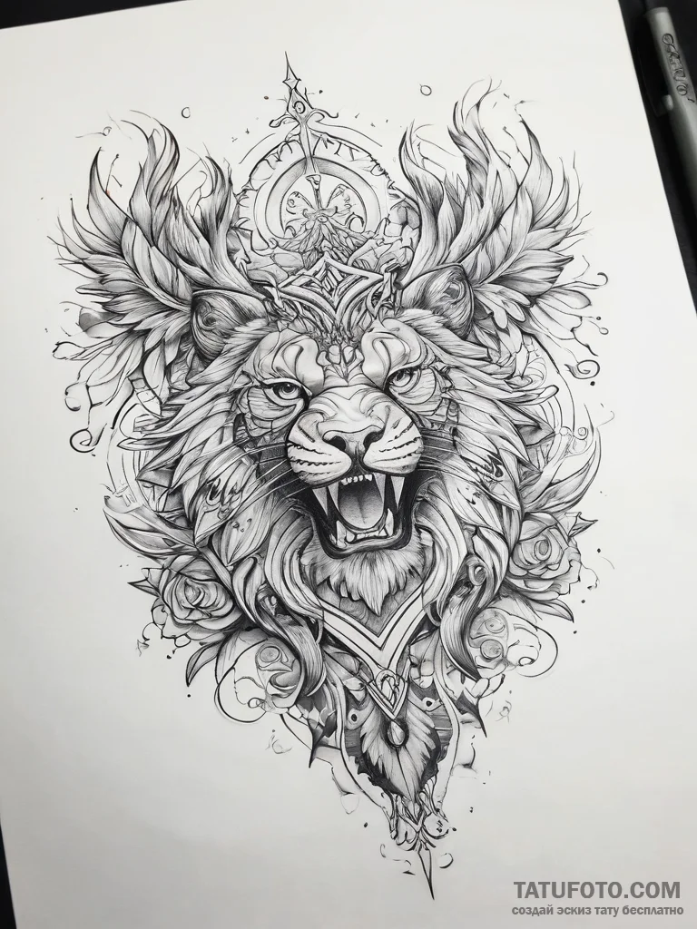 Tattoo sketch elegant tattoo - эскиз тату (№1757364423_0, 08.09.2025 20:47) — Tatufoto.com
