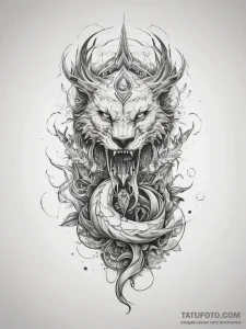 Tattoo sketch река - эскиз тату (№1757365429_0, 08.09.2025 21:03) — Tatufoto.com